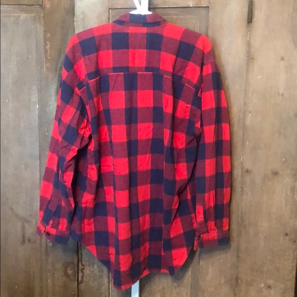 Vintage 90s worn in Levi’s flannel red & blue - Picture 4 of 4